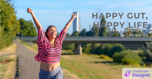 Happy woman jogging outdoors promoting gut health and probiotics for bacterial vaginosis (BV) prevention