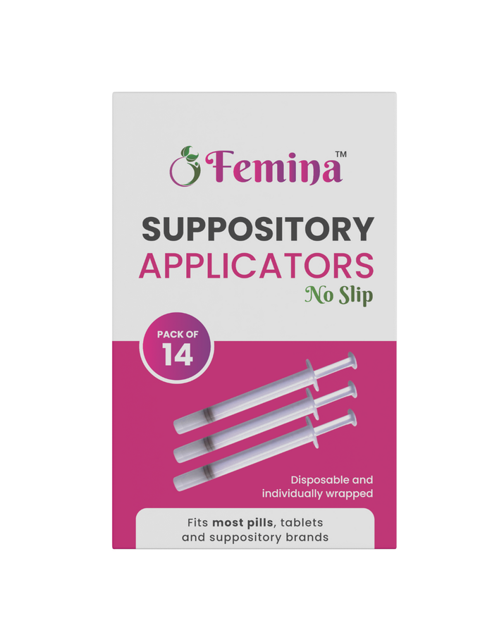 Femina Suppository Applicators pack of 14 disposable, no-slip vaginal suppository applicators for comfortable and precise use