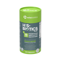 His-Biotics Probiotics SPORT multivitamin capsules for men with 16 probiotic strains, creatine, BCAAs, and vitamins for athletic performance and gut health.