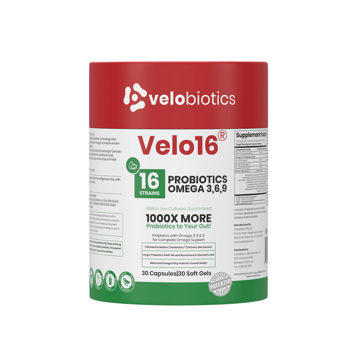 Velo16 Probiotics Omega 3, 6 and 9 — image 1