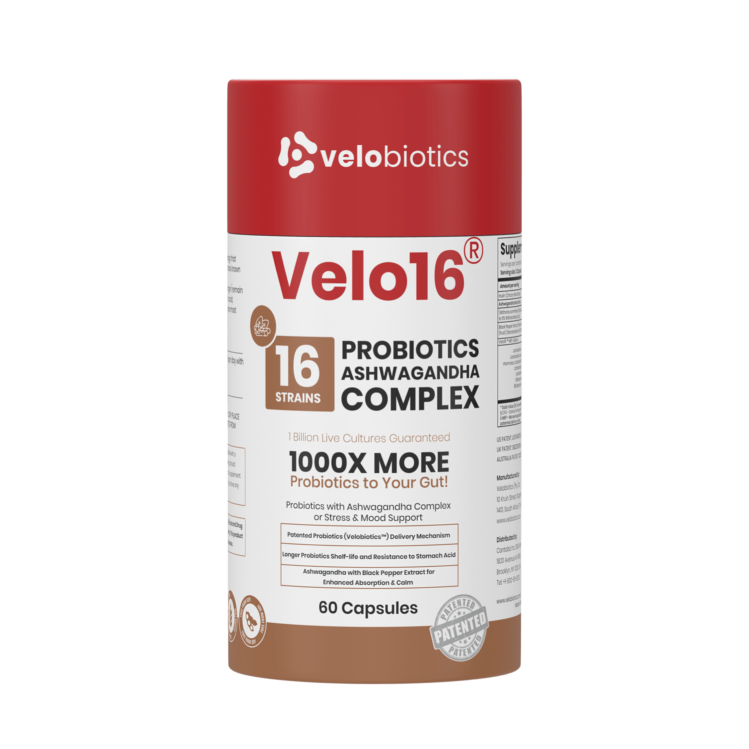 Velo16 Probiotics + Ashwagadha Complex - Velobiotics
