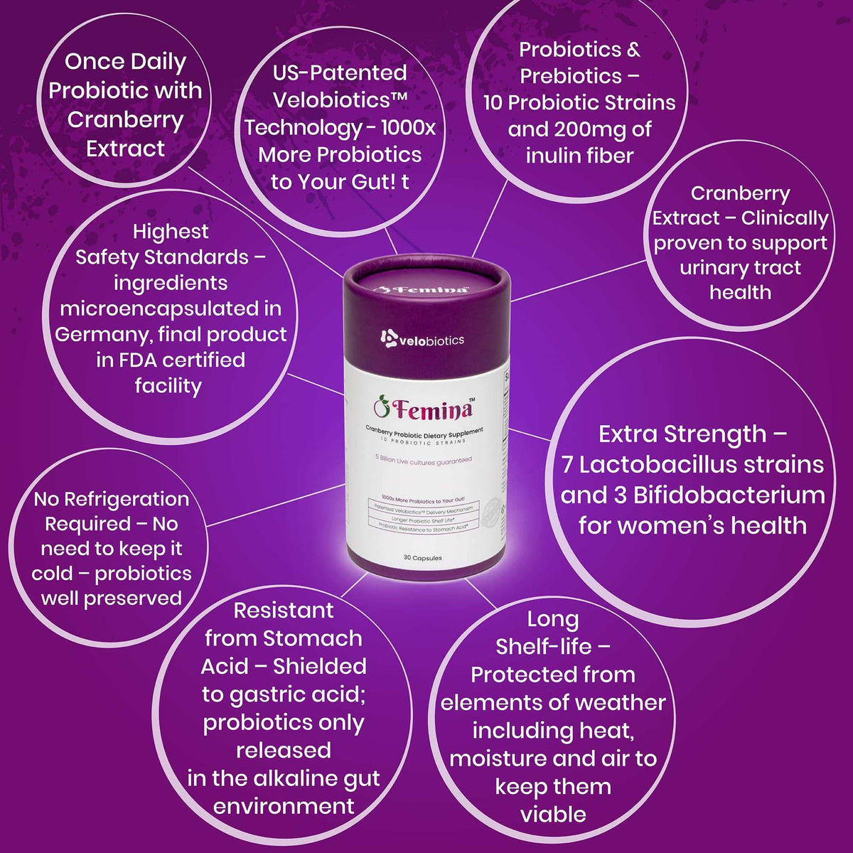 Femina™ Probiotic Capsules for Freshness & Confidence – Velobiotics