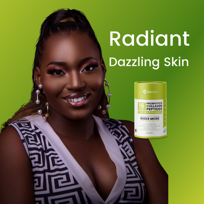 Velobiotics™ Probiotics Collagen Peptides, radiance and wellness supplement.